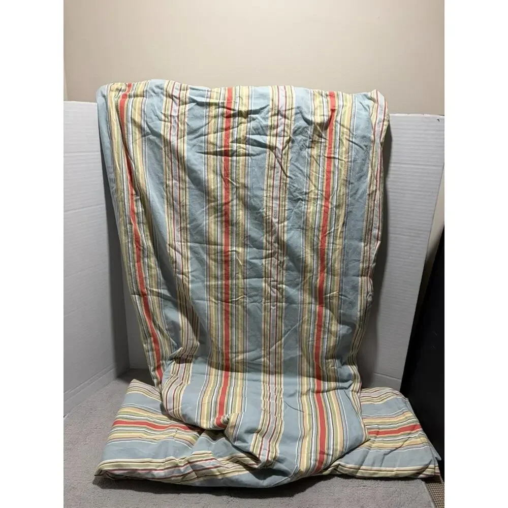 Pottery Barn Duvet Cover King Doyle Stripe Organic (Flaw) 4 Pillow Cover Shams